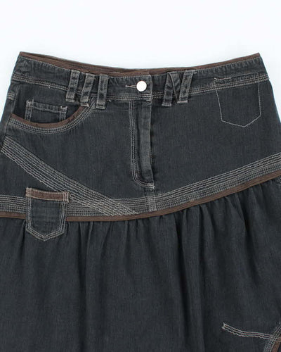 Y2k 00s Solola Denim Midi Skirt - W32