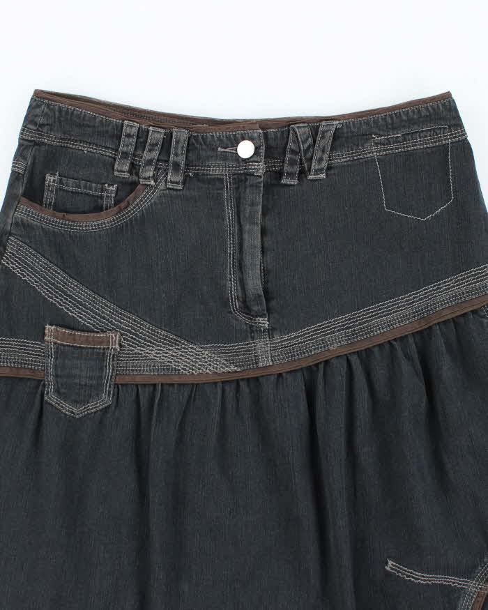 Y2k 00s Solola Denim Midi Skirt - W32