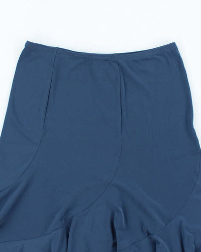 Vintage Y2k Joseph Ribkoff Blue Slinky Skirt - W29