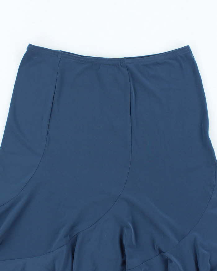 Vintage Y2k Joseph Ribkoff Blue Slinky Skirt - W29