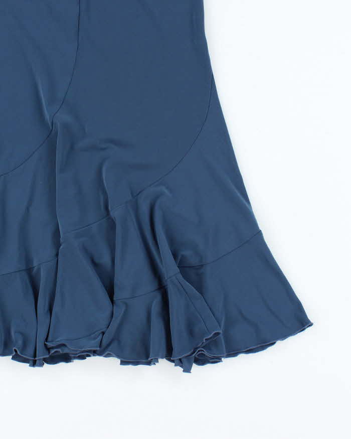 Vintage Y2k Joseph Ribkoff Blue Slinky Skirt - W29