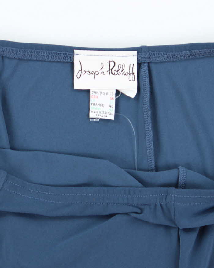 Vintage Y2k Joseph Ribkoff Blue Slinky Skirt - W29