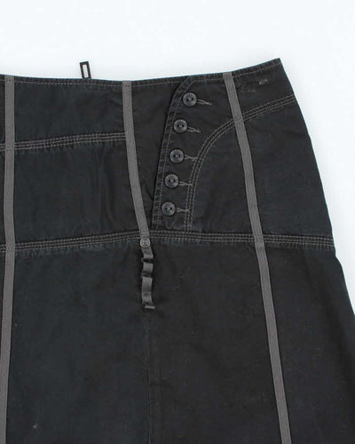 Y2k 00s Esprit Black Midi Skirt - W33
