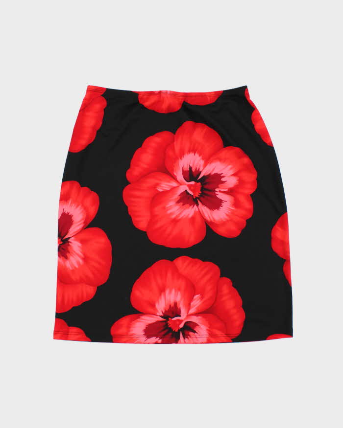 Vintage 90s IMI Floral Midi Skirt - W28