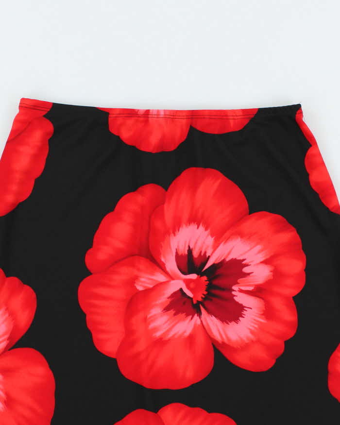 Vintage 90s IMI Floral Midi Skirt - W28