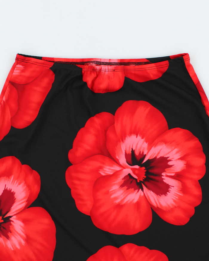 Vintage 90s IMI Floral Midi Skirt - W28
