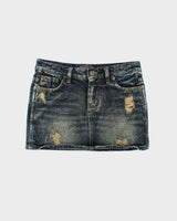 Vintage Y2k 00s SpRay Distressed Denim Mini Skirt - XS