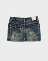 Vintage Y2k 00s SpRay Distressed Denim Mini Skirt - XS