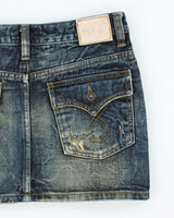 Vintage Y2k 00s SpRay Distressed Denim Mini Skirt - XS
