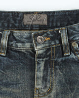 Vintage Y2k 00s SpRay Distressed Denim Mini Skirt - XS