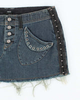 Vintage Y2k 00s Guess Denim Mini Skirt - XS