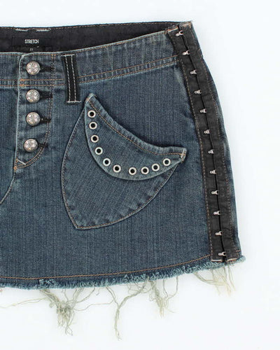 Vintage Y2k 00s Guess Denim Mini Skirt - XS