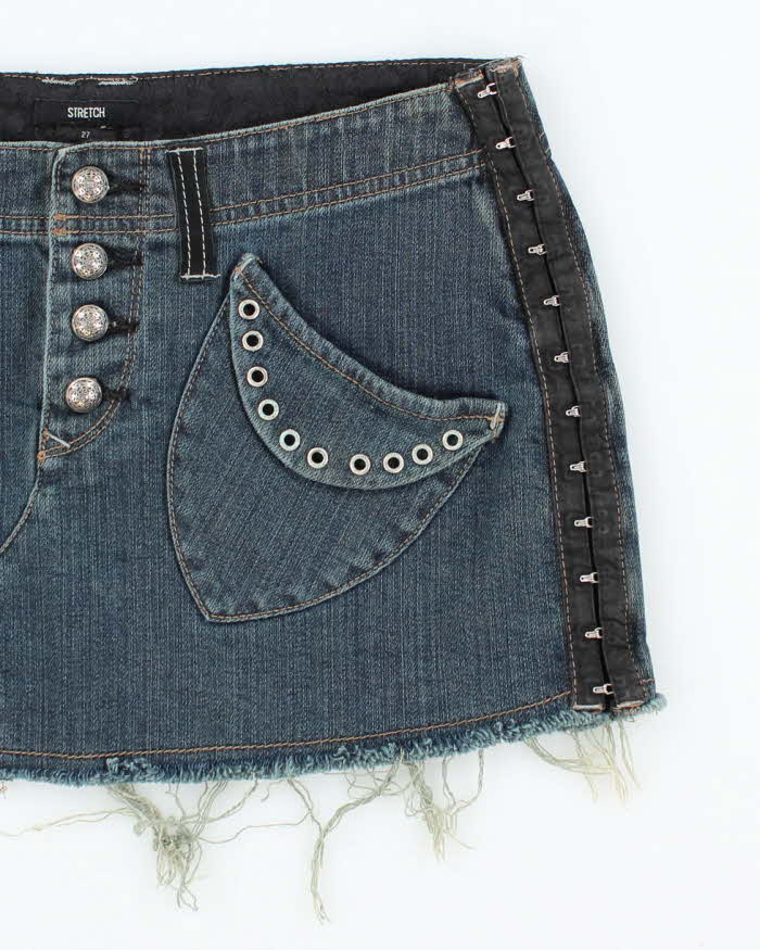 Vintage Y2k 00s Guess Denim Mini Skirt - XS