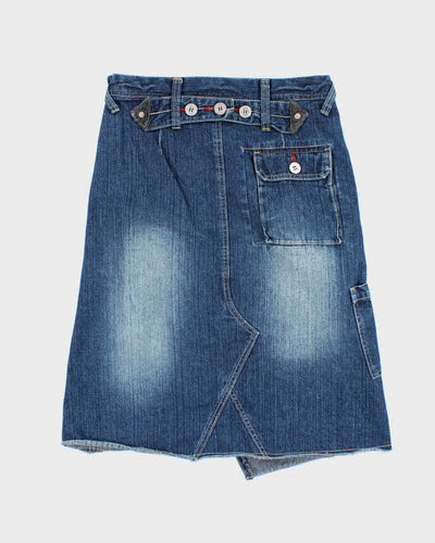 Vintage Y2k 00s Four Rooms Denim Wrap Skirt - XS