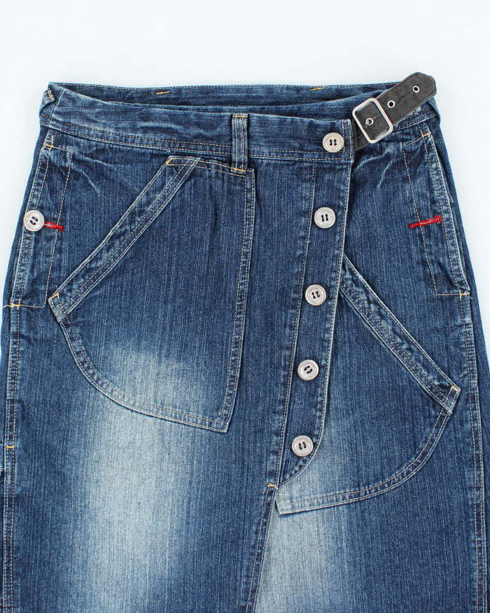 Vintage Y2k 00s Four Rooms Denim Wrap Skirt - XS