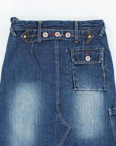 Vintage Y2k 00s Four Rooms Denim Wrap Skirt - XS