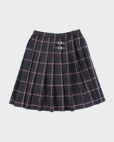 Vintage Kanko Checked Pleated Skirt - XS