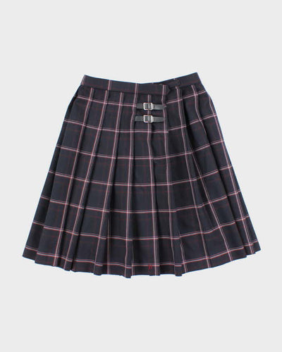 Vintage Kanko Checked Pleated Skirt - XS
