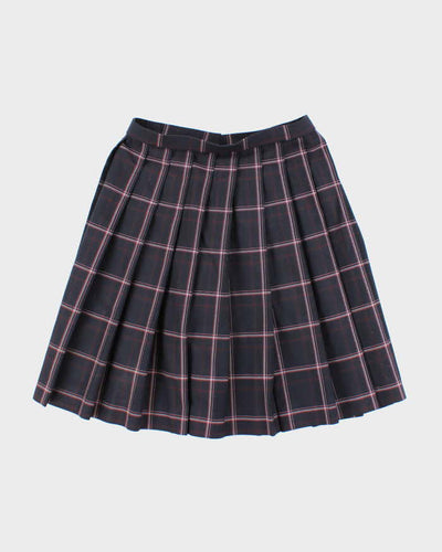 Vintage Kanko Checked Pleated Skirt - XS