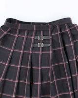 Vintage Kanko Checked Pleated Skirt - XS