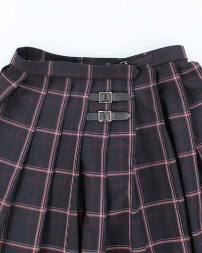 Vintage Kanko Checked Pleated Skirt - XS