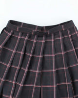 Vintage Kanko Checked Pleated Skirt - XS
