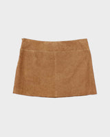 Vintage 90s Le Chateau Suede Eyelet Mini Skirt - M