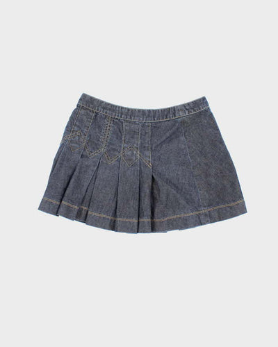 Vintage Y2k 00s Miss Sixty Pleated Denim Mini Skirt - XS