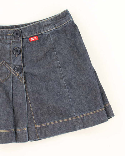 Vintage Y2k 00s Miss Sixty Pleated Denim Mini Skirt - XS