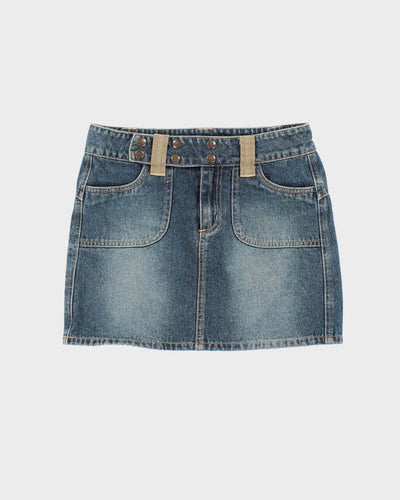 Vintage Y2k 00s Just Jeans Denim Mini Skirt - XS