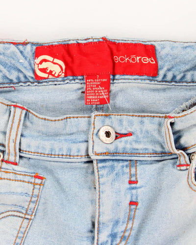Vintage Y2k 00s Ecko Red Denim Mini Skirt - XS