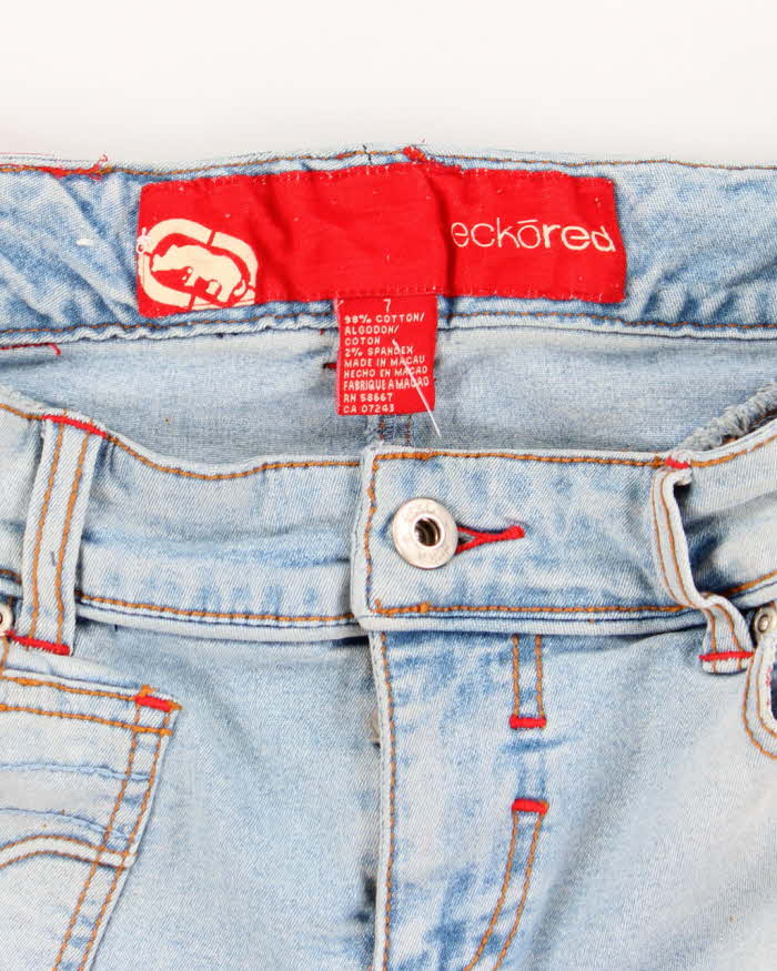 Vintage Y2k 00s Ecko Red Denim Mini Skirt - XS