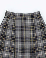 Vintage Burberry Checked Pleated Wool Skirt - XS
