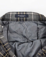 Vintage Burberry Checked Pleated Wool Skirt - XS