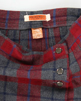 Vintage Sportmax By Max Mara Checked Pleated Wool Skirt - XS