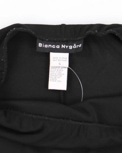 Vintage 90s 00s Bianca Nygard Black Tassel Midi Skirt - S