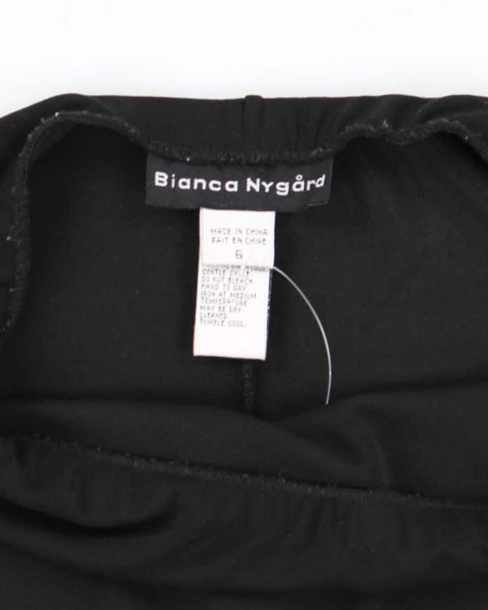 Vintage 90s 00s Bianca Nygard Black Tassel Midi Skirt - S