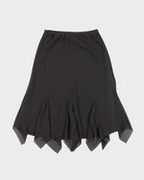 Vintage 1990s Ronnie Nicole Black Midi Skirt - L