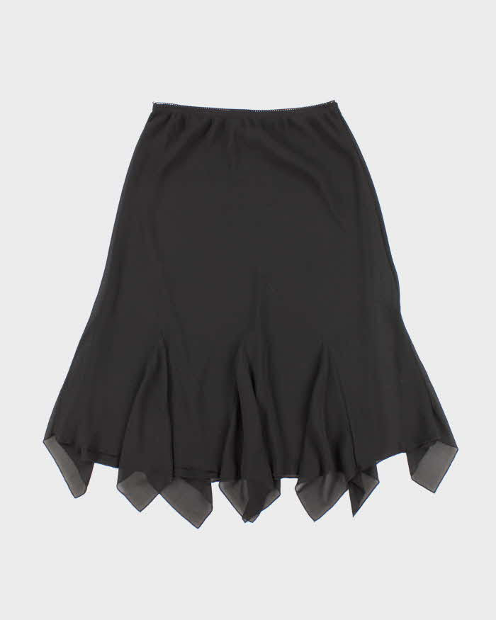 Vintage 1990s Ronnie Nicole Black Midi Skirt - L