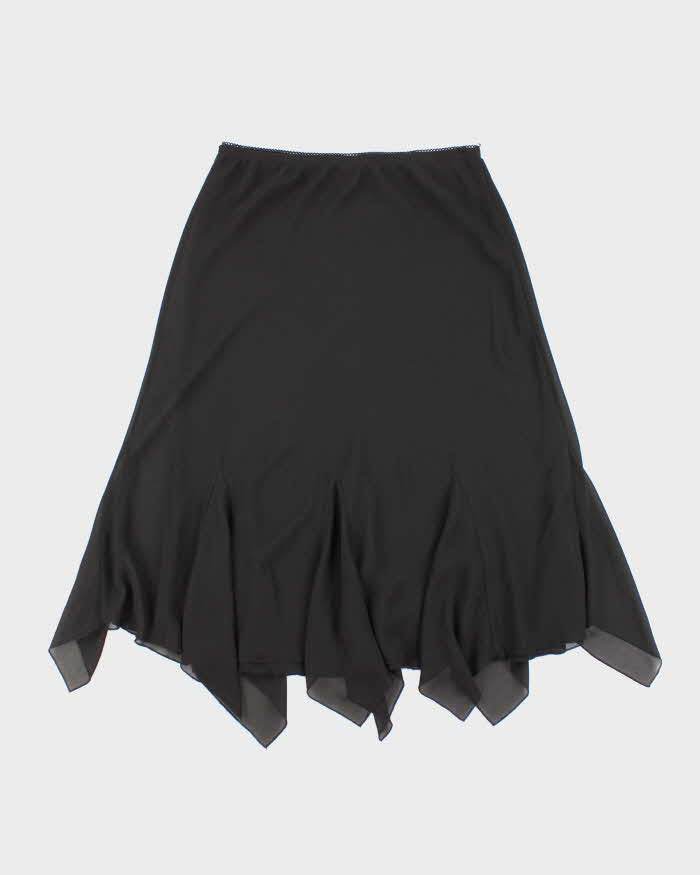 Vintage 1990s Ronnie Nicole Black Midi Skirt - L