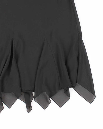 Vintage 1990s Ronnie Nicole Black Midi Skirt - L