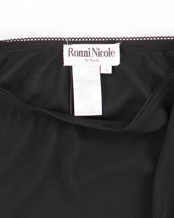Vintage 1990s Ronnie Nicole Black Midi Skirt - L
