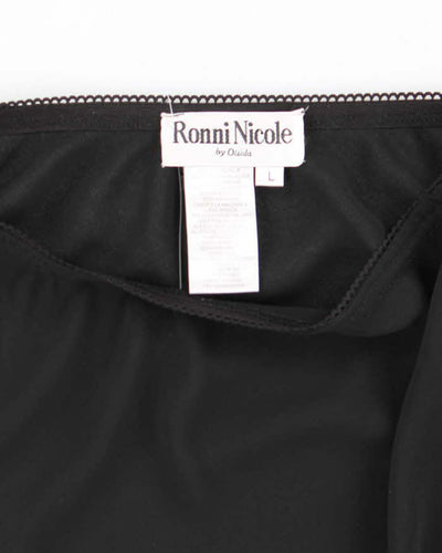 Vintage 1990s Ronnie Nicole Black Midi Skirt - L