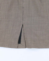 Vintage 1990s Valentino Beige and Black Houndstooth Midi Skirt - XS