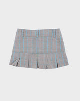 Y2K Garage Blue Plaid Mini Skirt - XS