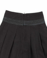 Baimijier Thick Black Lined Embroidered Skirt - XXS