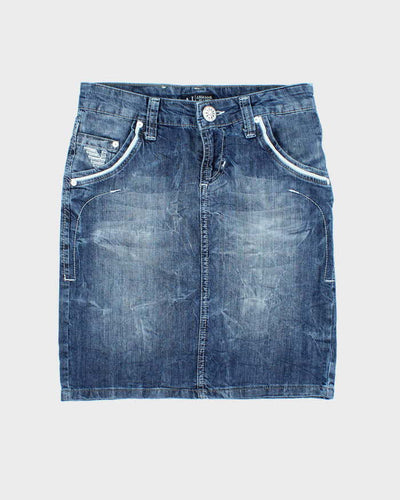 Vintage Y2k 00s Armani Jeans Denim Mini Skirt - XS