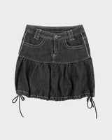 Vintage Y2k 00s Oggi Parachute Denim Mini Skirt - XS