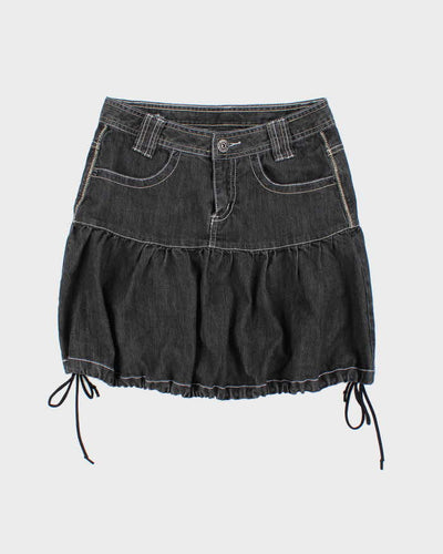 Vintage Y2k 00s Oggi Parachute Denim Mini Skirt - XS