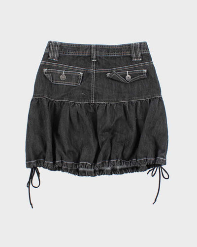 Vintage Y2k 00s Oggi Parachute Denim Mini Skirt - XS